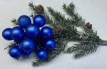 Weihnachtskugel / Spiegelbeere blau matt